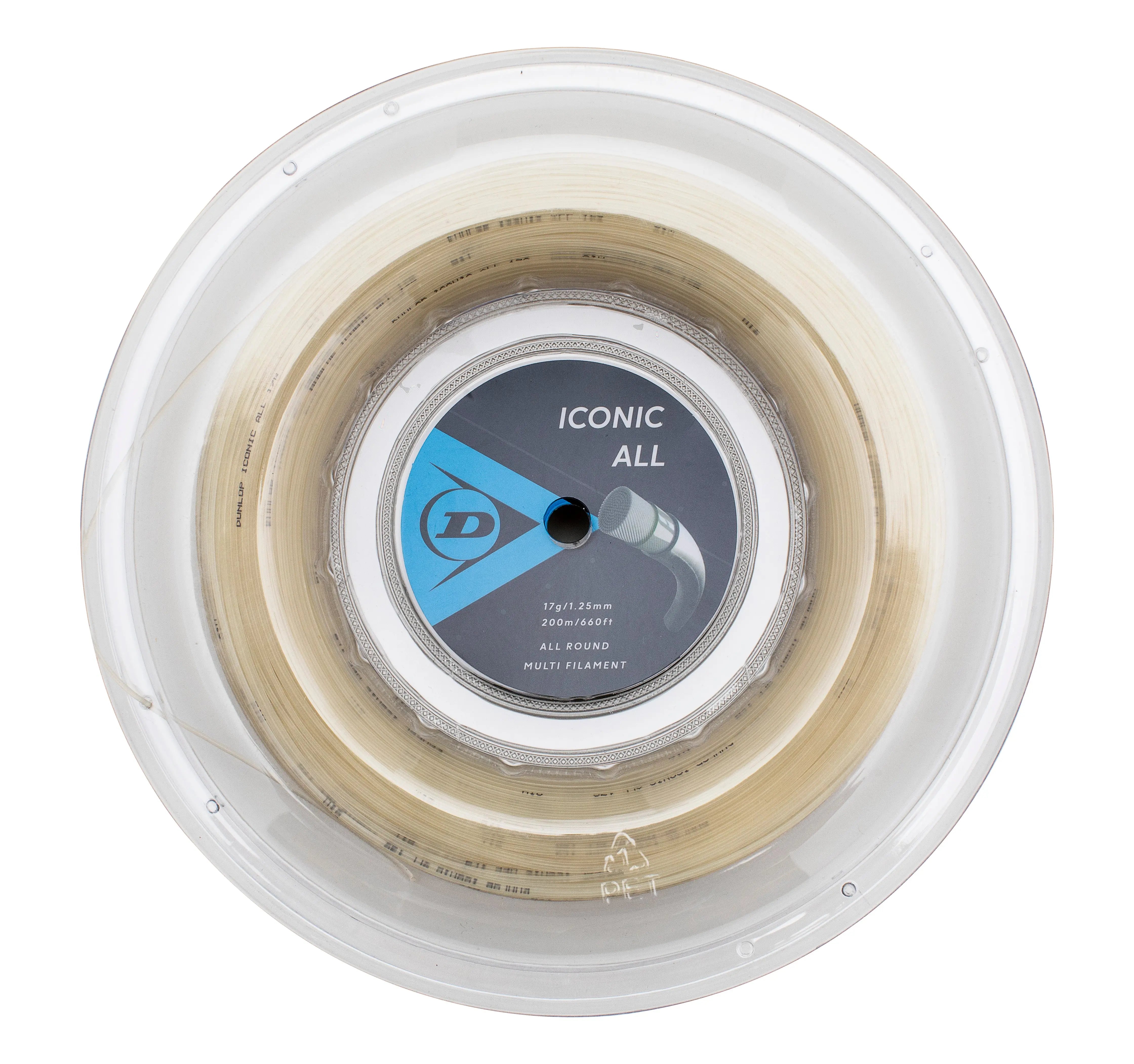 Dunlop Tennis String Iconic All 17G 200M Reel Natural - Multifilament
