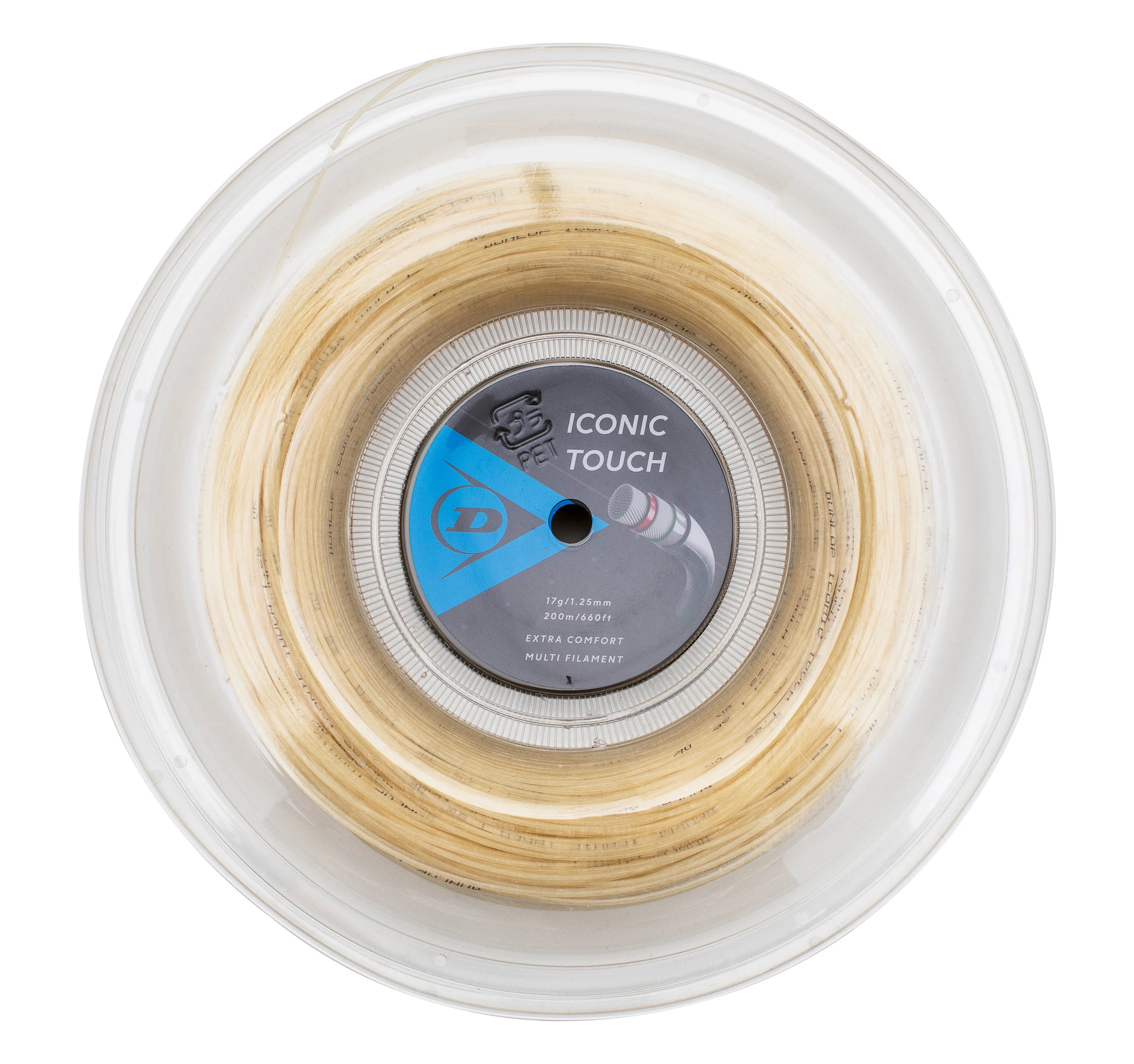 Dunlop Tennis String Iconic Touch 17G 200M Reel Natural - Multifilament