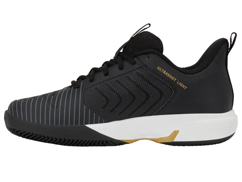 KSwiss Men's Tennis Shoes Ultrashot Light - Clay Court - Moonless/White/Gold