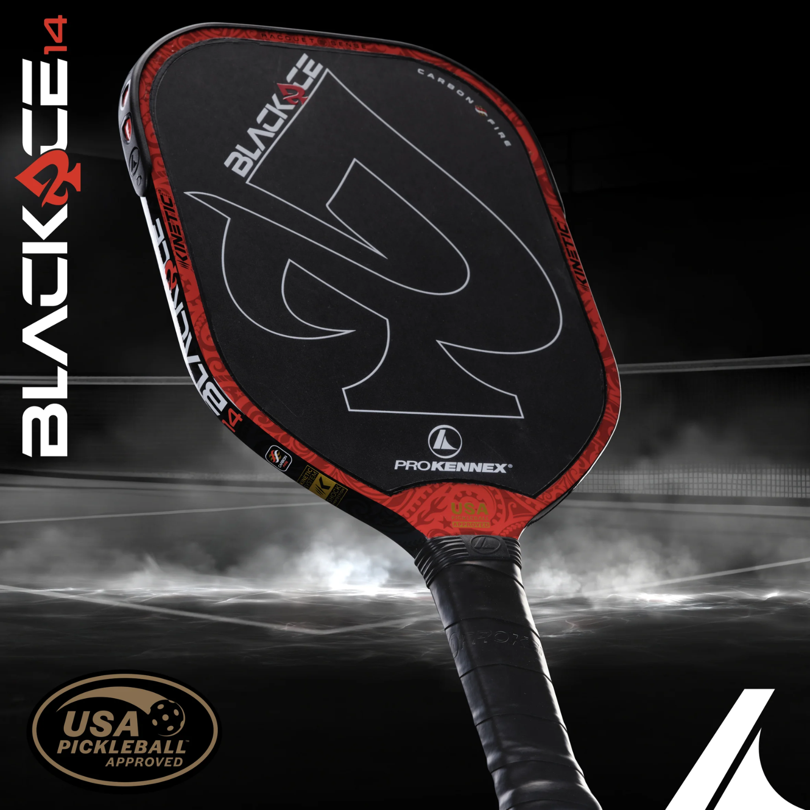 Pro Kennex Pickleball Paddel Kinetic Black Ace 14 - Red (225g)