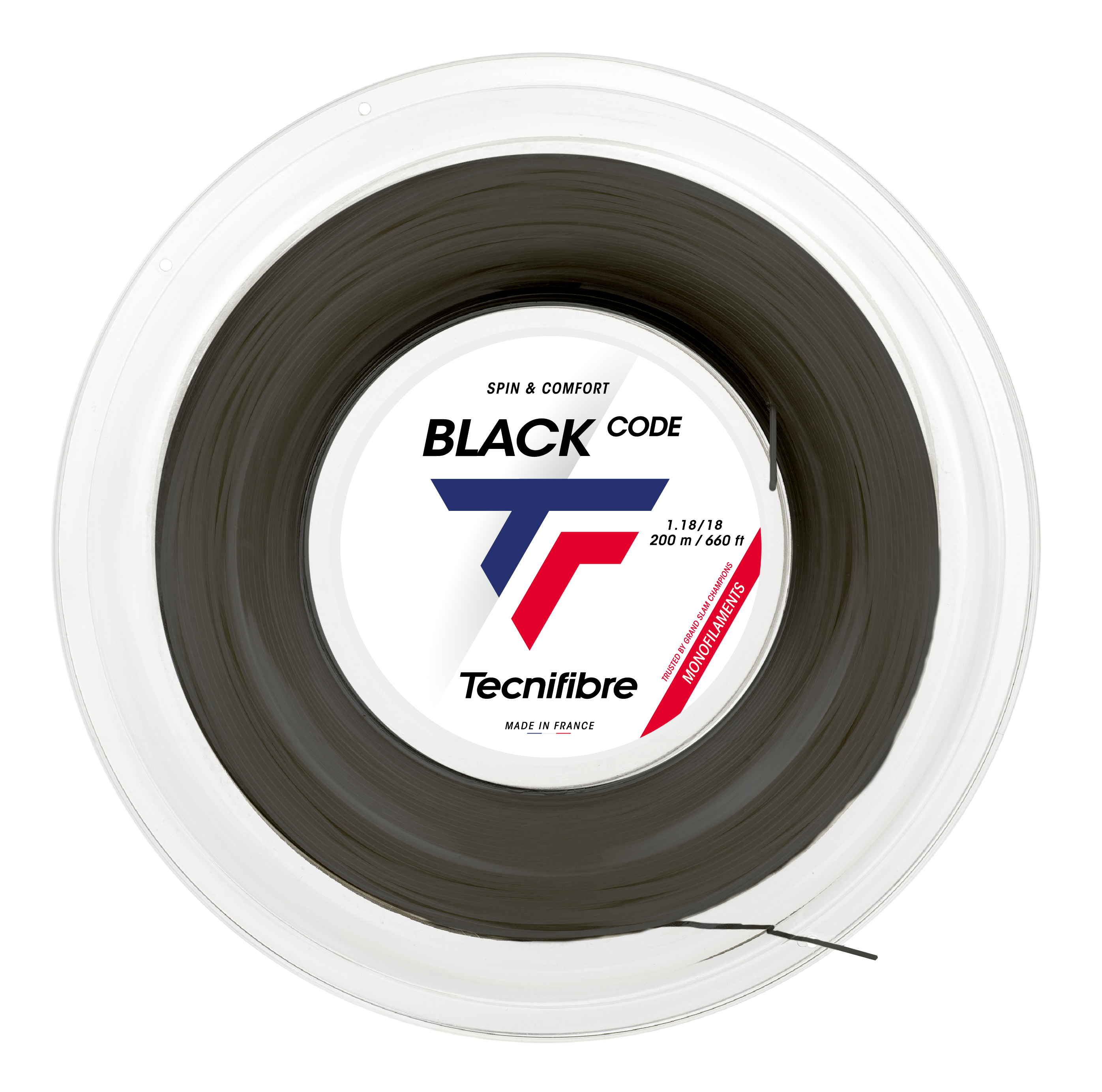 Tecnifibre Tennis String Blackcode 200M - Black - 1.18 - Polyester