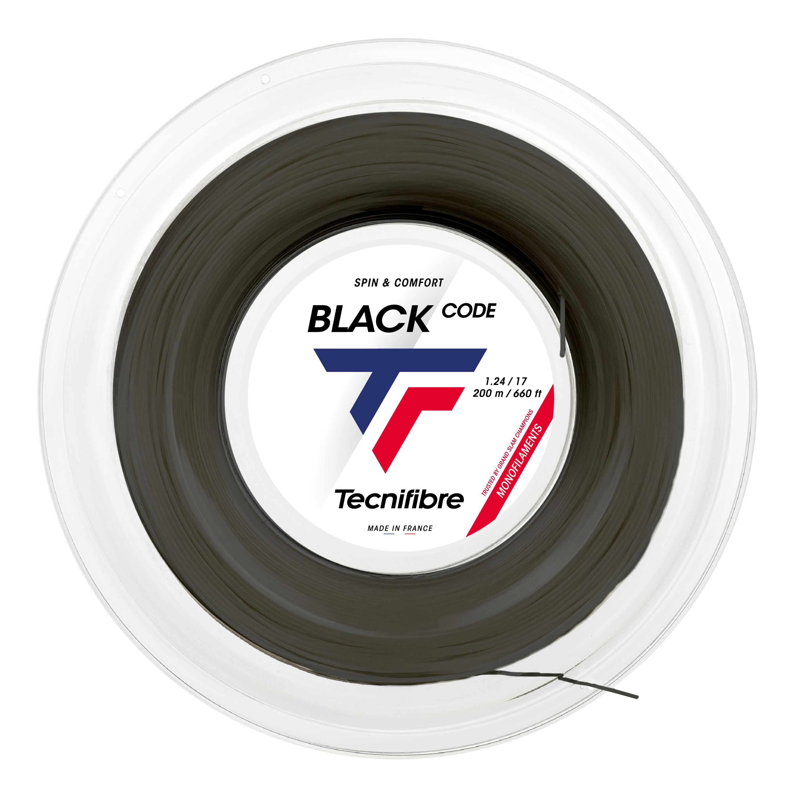Tecnifibre Tennis String Blackcode 200M - Black - 1.24 - Polyester