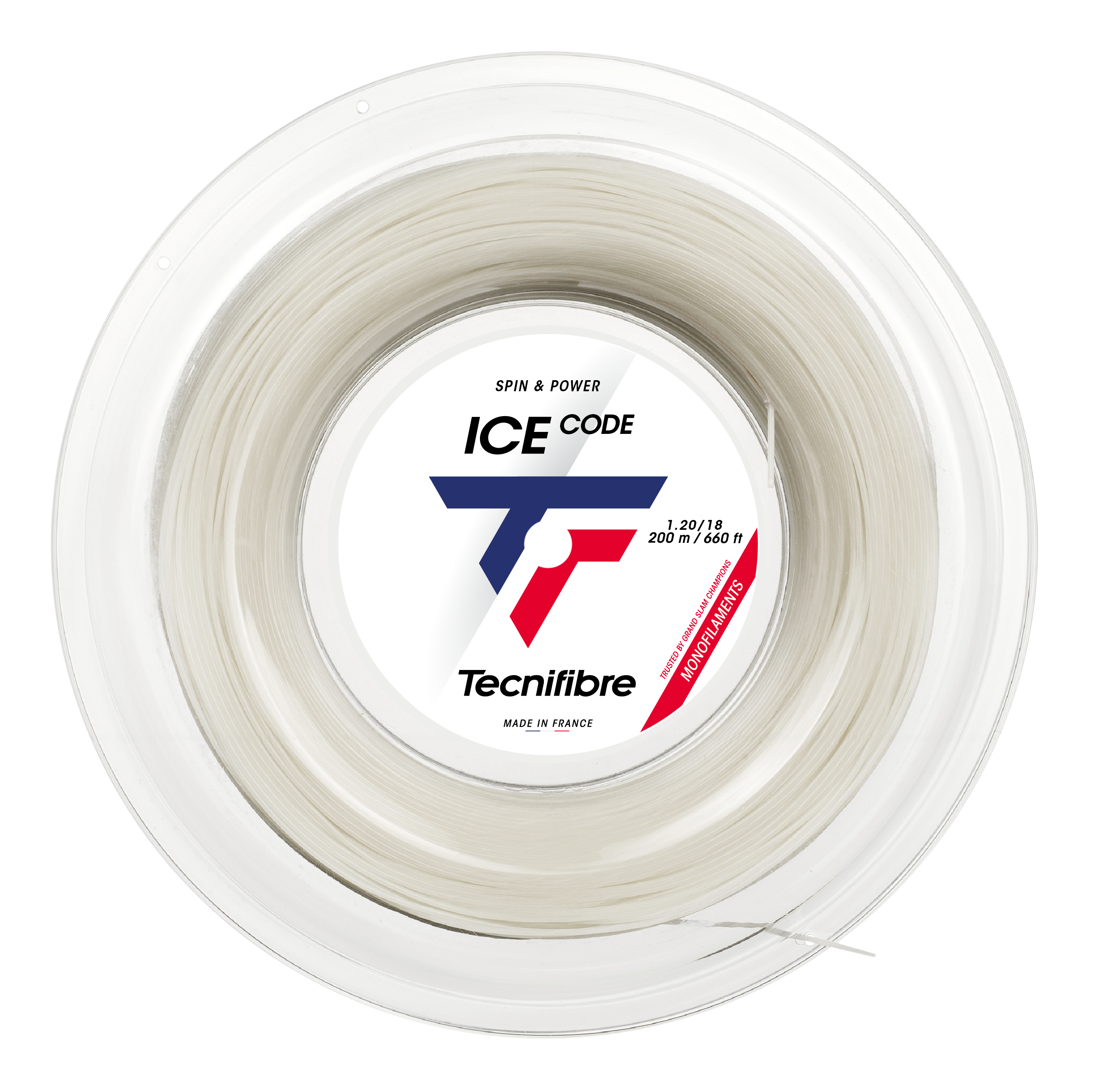 Tecnifibre Tennis String Ice Code 200M - White - 1.20 - Polyester