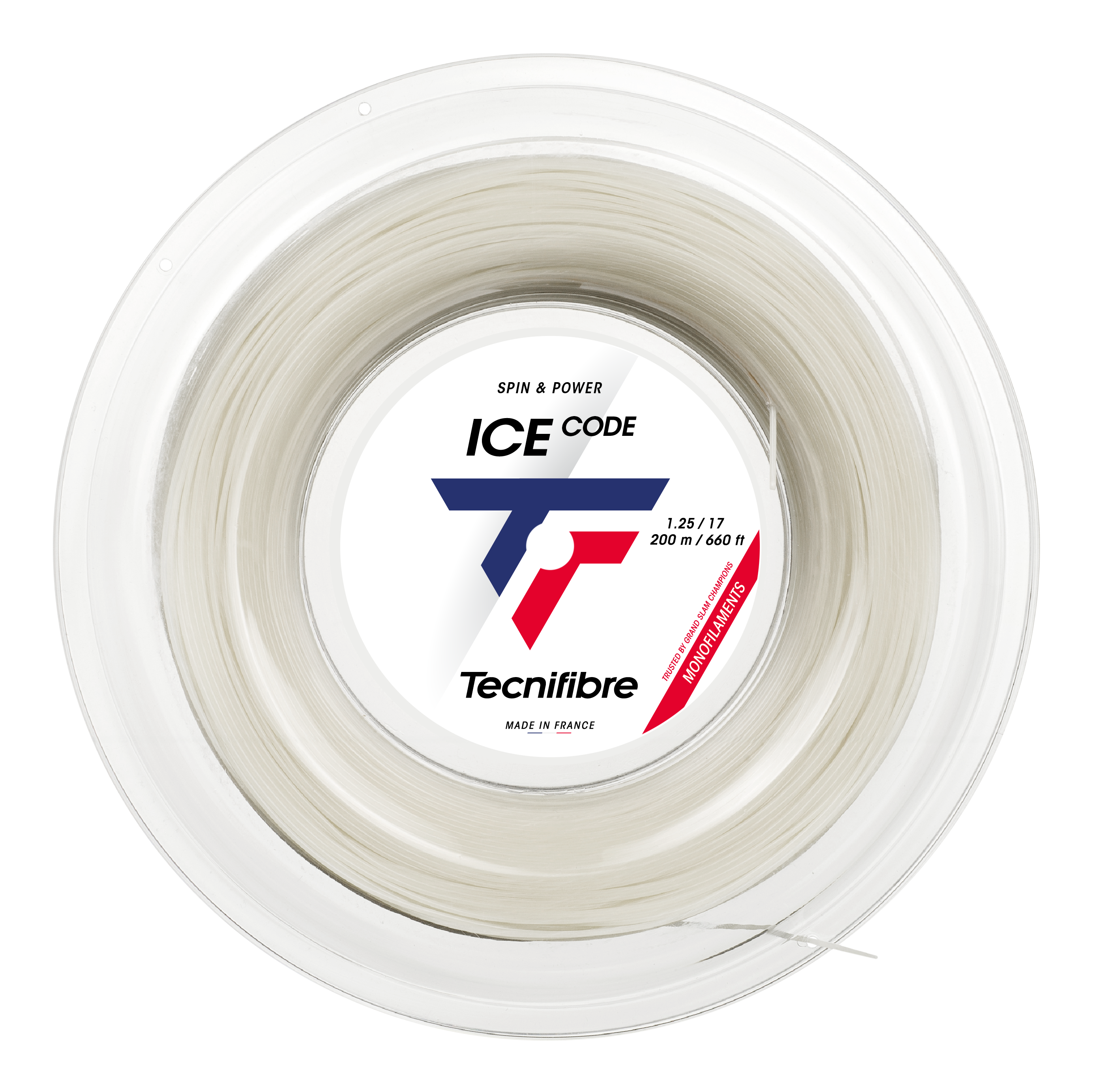 Tecnifibre Tennis String Ice Code 200M - White - 1.25 - Polyester