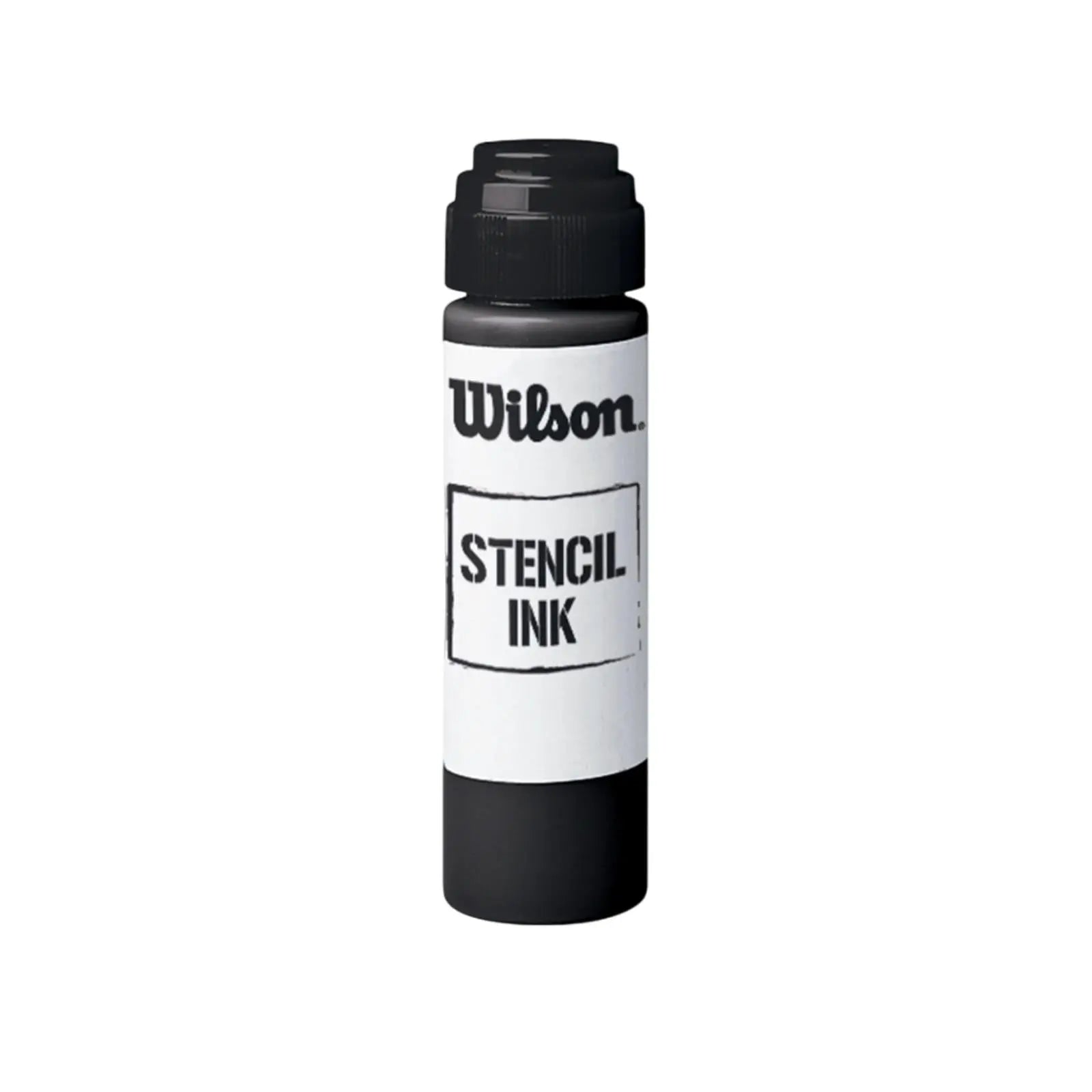 Black Wilson Stencil Ink bottle for marking tennis strings.