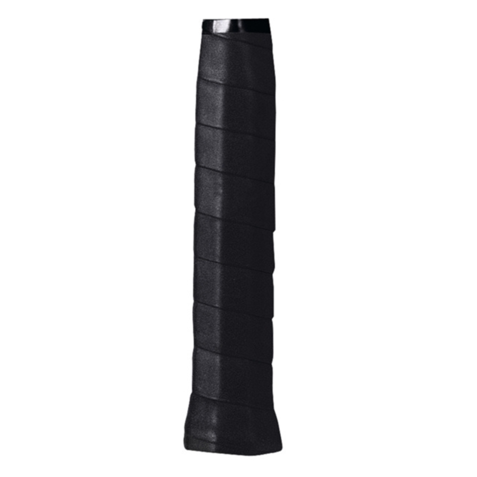 Wilson Premium Leather tennis grip in black, showing its textured surface and embossed logo.