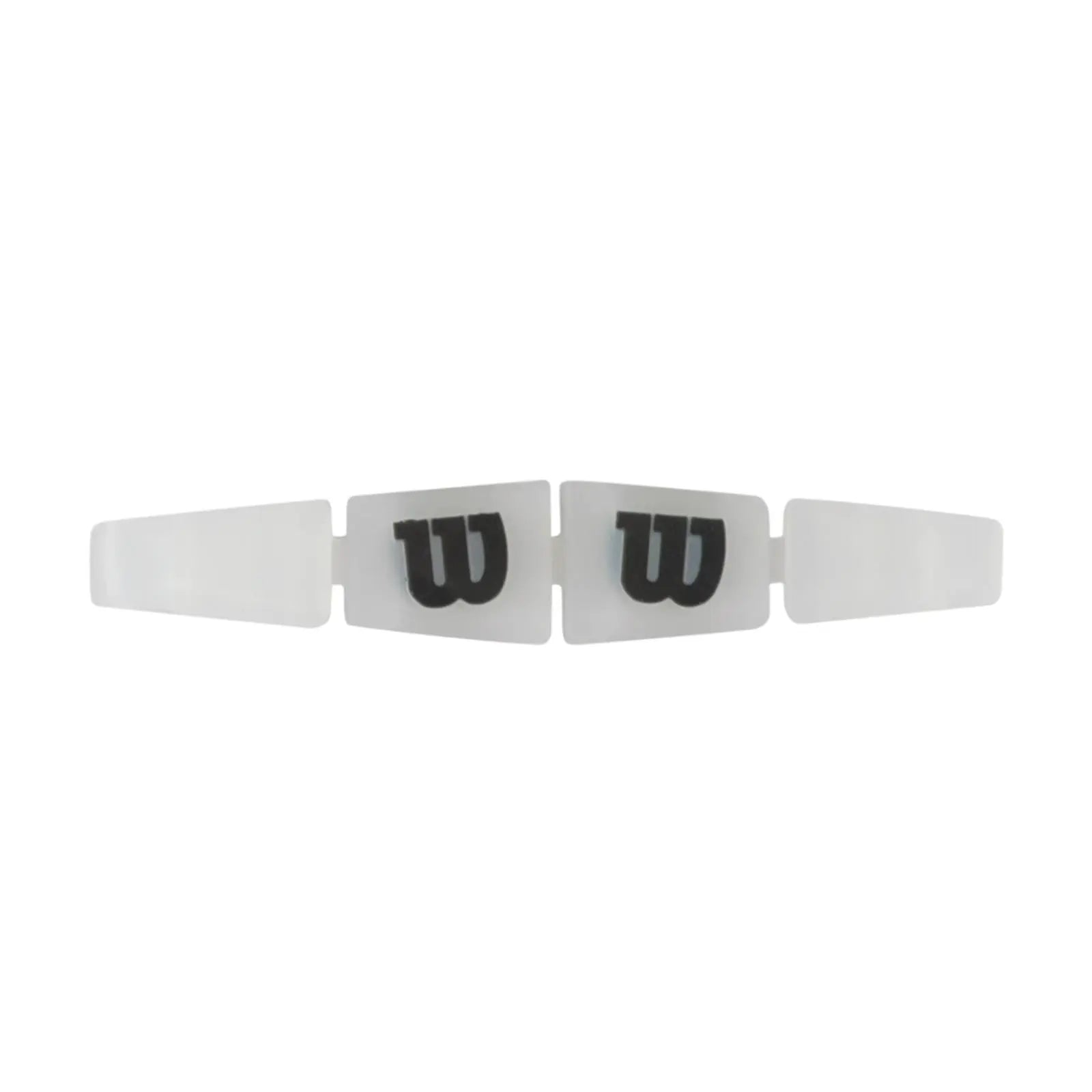 White Wilson Shock Trap dampener with black "W" logos, featuring a four-piece connected design.